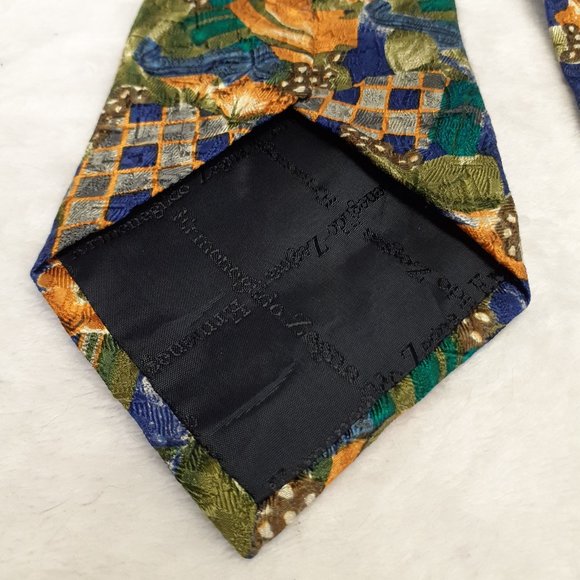 Ermenegildo Zegna Men's Tie Abstract Silk 57.5 In - Picture 3 of 6